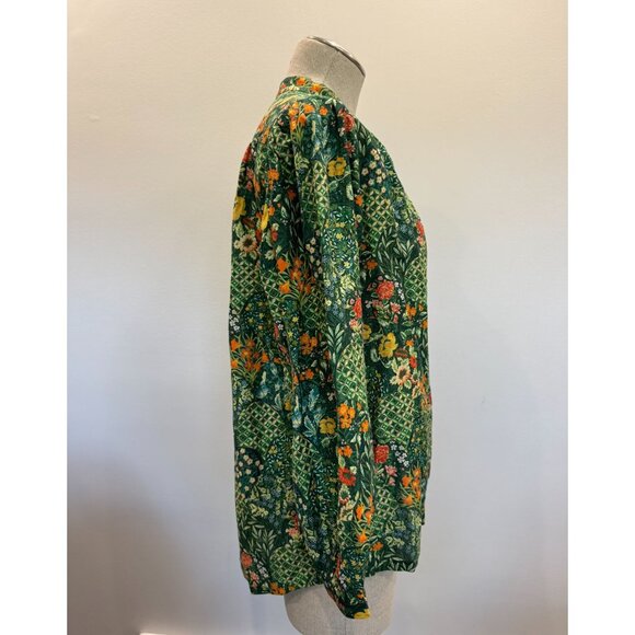 Birds of Paradis Bailey Blouse in Green Size M - Picture 3 of 6